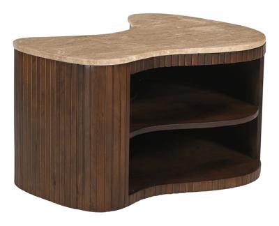 Artistiq Organische Salontafel 'Hau' Mangohout, 60 x 40cm, kleur Bruin