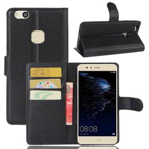 Huawei P10 Lite Wallet Case met Magnetische Sluiting - Zwart