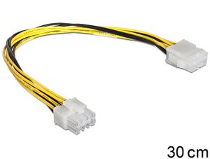 Delock 83342 Verlängerungskabel Stromversorgung 8 Pin EPS Stecker > Buchse 30cm