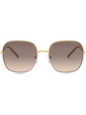 Prada Eyewear lunettes de soleil à monture carrée - Marron