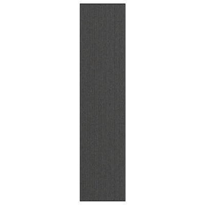 Deurmat 115x500 cm streep zwart en grijs