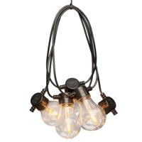 Feestverlichting lichtsnoer - 10 dimbare led lampen/peertjes - extra warm wit - 14,5 meter