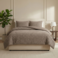 Wasbaar Lazy Dekbed Zonder Overtrek - Zonder Overtrek - Teddy Rib - Taupe - Dekbed-Discounter.nl