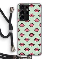 Lipjes: Samsung Galaxy S21 Ultra Transparant Hoesje met koord