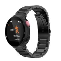 Universele Smart Watch drie stalen strips polsband horlogebandje voor Garmin Forerunner 220/230/235/630/620/735 (zwart)