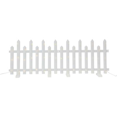 Verlichte hek omheiningen - set van 8x st - warm wit - led - L35 x H24,5 cm - verlichting