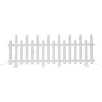 Verlichte hek omheiningen - set van 8x st - warm wit - led - L35 x H24,5 cm - verlichting