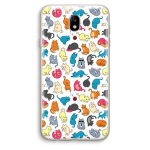 Kleurrijke katten: Samsung Galaxy J7 (2017) Transparant Hoesje