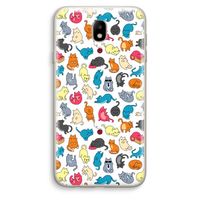 Kleurrijke katten: Samsung Galaxy J7 (2017) Transparant Hoesje