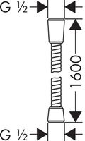 Hansgrohe Sensoflex doucheslang 160 cm. Chroom - thumbnail