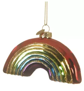 GLAZEN REGENBOOG KERSTBAL