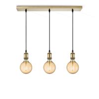 Light depot - hanglamp Vintage brons 3L Beam Globe g125 - amber - Outlet