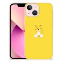 iPhone 13 mini Telefoonhoesje met Naam Baby Leopard