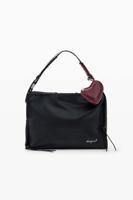 Middelgrote tas met hartvormige charm - BLACK - U