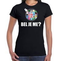 Kerstbal shirt / Kerst outfit bel je me zwart voor dames