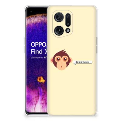OPPO Find X5 Telefoonhoesje met Naam Monkey OPPO Find X5 Telefoonhoesje met Naam Monkey