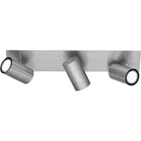 LED Plafondspot - Trion Mary - GU10 Fitting - 3-lichts - Rechthoek - Mat Nikkel - Aluminium - thumbnail