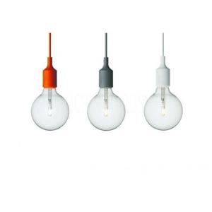 Wit siliconen lampenkap met kabel E27