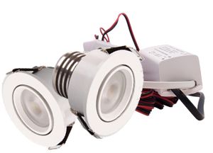 Set 2 x 4 Watt dimbare led inbouwspots Wit - 2700K