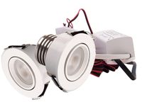 Set 2 x 4 Watt dimbare led inbouwspots Wit - 2700K - thumbnail