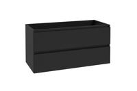 Onderkast BWS Lyanna 100x46 cm 2 Laden 1 Uitsparing Mat Zwart