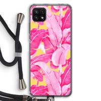 Pink Banana: Samsung Galaxy A22 5G Transparant Hoesje met koord
