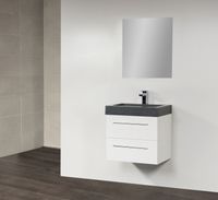 Badkamermeubel Exclusive Black Stone 60 cm Wit