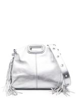 Maje Miss M metallic-effect leather mini bag - Argent - thumbnail