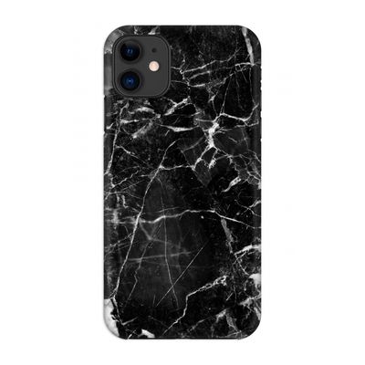 Zwart Marmer 2: Volledig geprint iPhone 11 Hoesje
