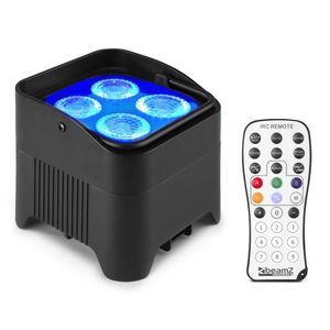 BeamZ BBP94W verticale LED par op accu RGBWA+UV WDMX