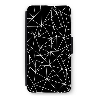 Geometrische lijnen wit: iPhone 12 Pro Max Flip Hoesje