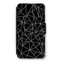 Geometrische lijnen wit: iPhone 12 Pro Max Flip Hoesje