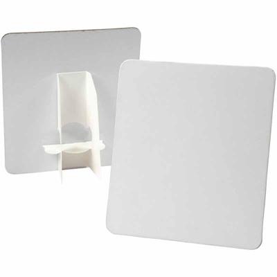 Creativ Company Deco plaat, afm 17x19 cm, dikte 2 mm, wit, 5 stuk/ 1 doos
