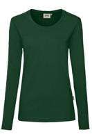 HAKRO Regular Fit Dames T-shirt groen, Effen - thumbnail