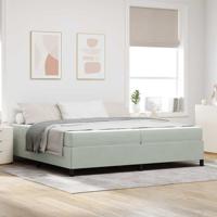 Bedframe Lichtgrijs, grijs en wit 200 x 200 cm Fluweel