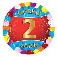 Bierviltjes 2 jaar - 25x stuks - multicolor - verjaardag/feest - feestartikelen