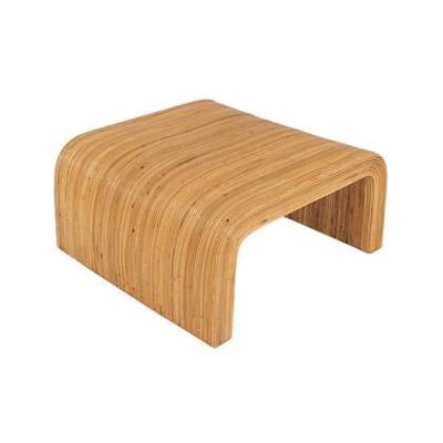 sweeek - Vierkante salontafel in natuurlijk rotan, 80cm