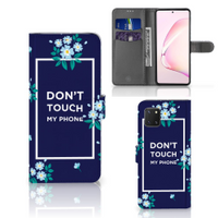 Samsung Note 10 Lite Portemonnee Hoesje Flowers Blue DTMP - thumbnail