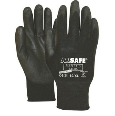 M-Safe Pu-Flex Werkhandschoen B 14-086 Zwart, Xl - 11408610 - 11408610