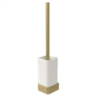 Toiletborstelset Haceka Aline | Wandmontage | Aluminium | Vierkant | Geborsteld goud