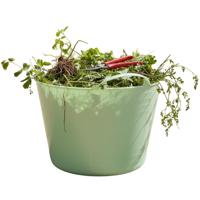 Flexibele kuip / emmer - mintgroen - 15 liter - kunststof - 35 x 28 cm - met handvatten
