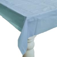 Feest tafelkleed van pvc - licht blauw - 240 x 140 cm - tafel versiering