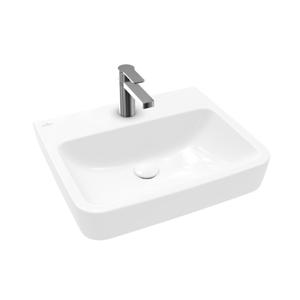 Villeroy & Boch O.novo wastafel onderzijde geslepen 55x46cm m.1 kraangat ceramic+ wit 4A41MJR1