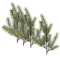 Kersttak/dennentak - 4x - groen - L36 cm - kerstversiering - dennentakken