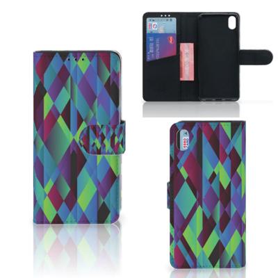 Xiaomi Redmi 7A | Book Case | Abstract Green Blue