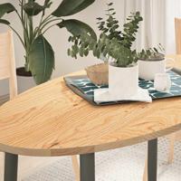 Tafelblad 120x60x2 cm ovaal massief eikenhout