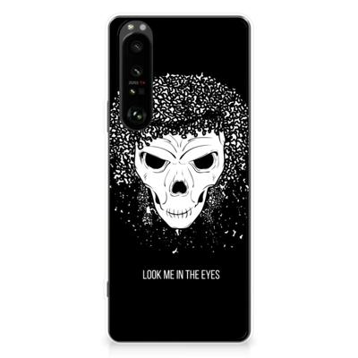 Silicone Back Case Sony Xperia 1 III Skull Hair