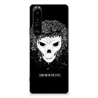Silicone Back Case Sony Xperia 1 III Skull Hair