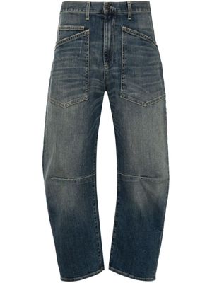 Nili Lotan jean cigarette Shon à taille haute - Bleu