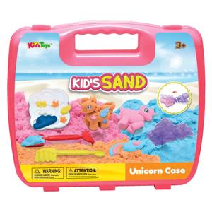 Koffer met speelzand eenhoorn